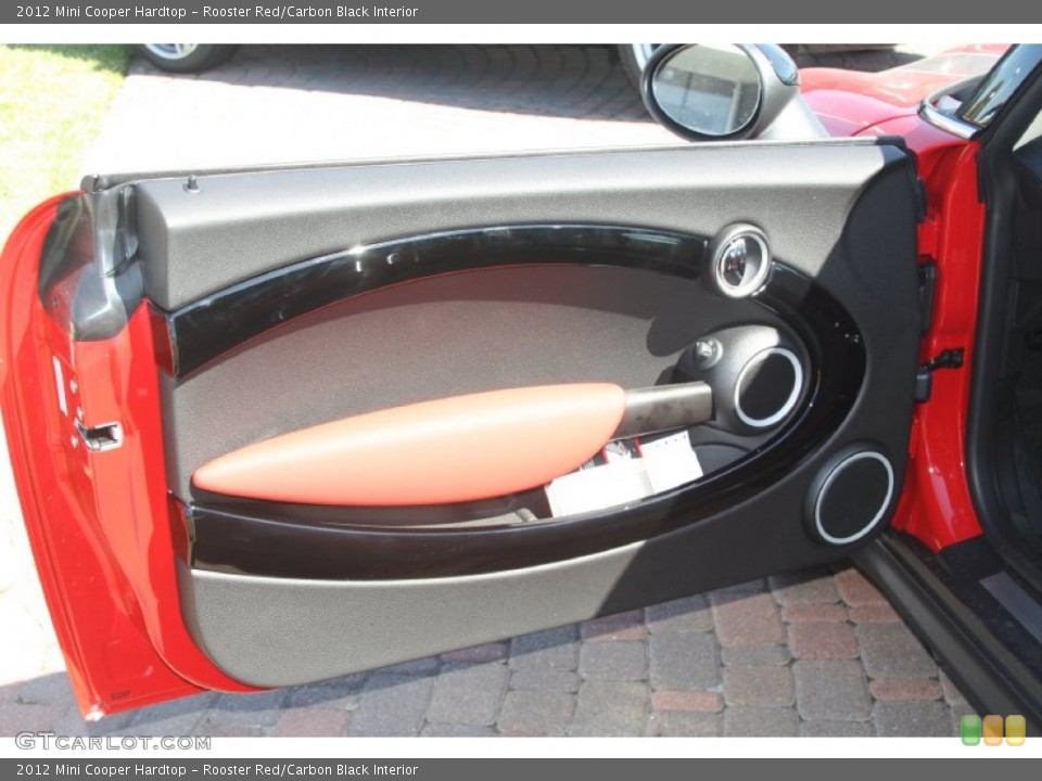 Rooster Red/Carbon Black Interior Door Panel for the 2012 Mini Cooper Hardtop #55634396