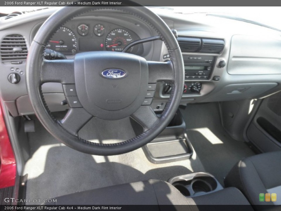 Medium Dark Flint Interior Steering Wheel for the 2006 Ford Ranger XLT Regular Cab 4x4 #55635629