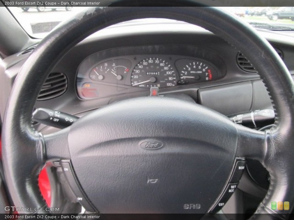 Dark Charcoal Interior Steering Wheel for the 2003 Ford Escort ZX2 Coupe #55635806