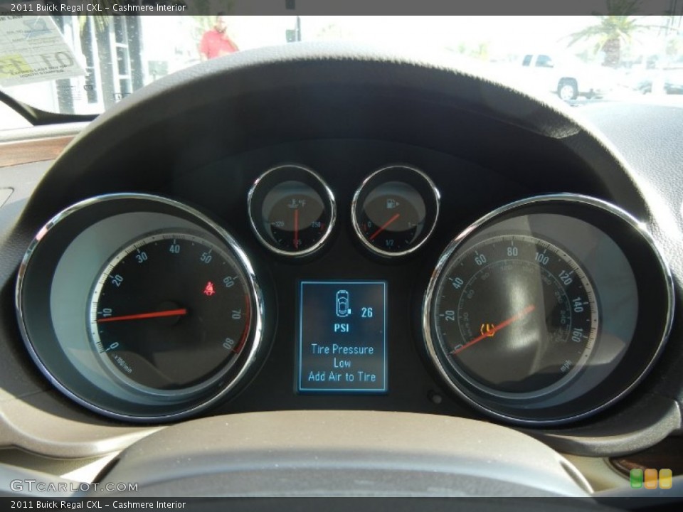 Cashmere Interior Gauges for the 2011 Buick Regal CXL #55635896