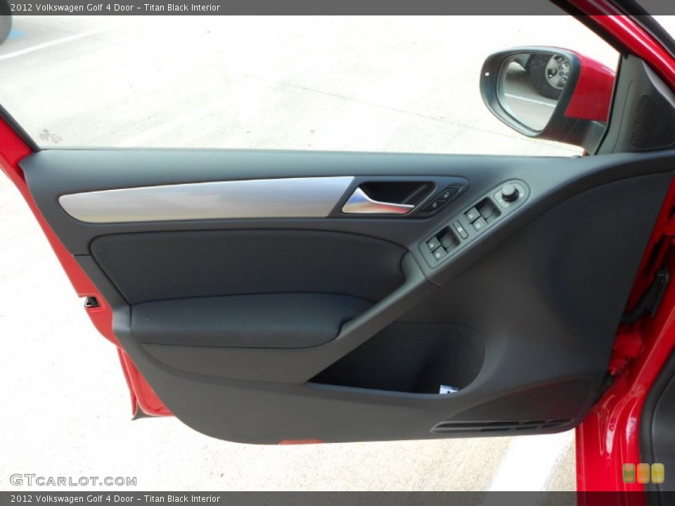Titan Black Interior Door Panel for the 2012 Volkswagen Golf 4 Door #55637453