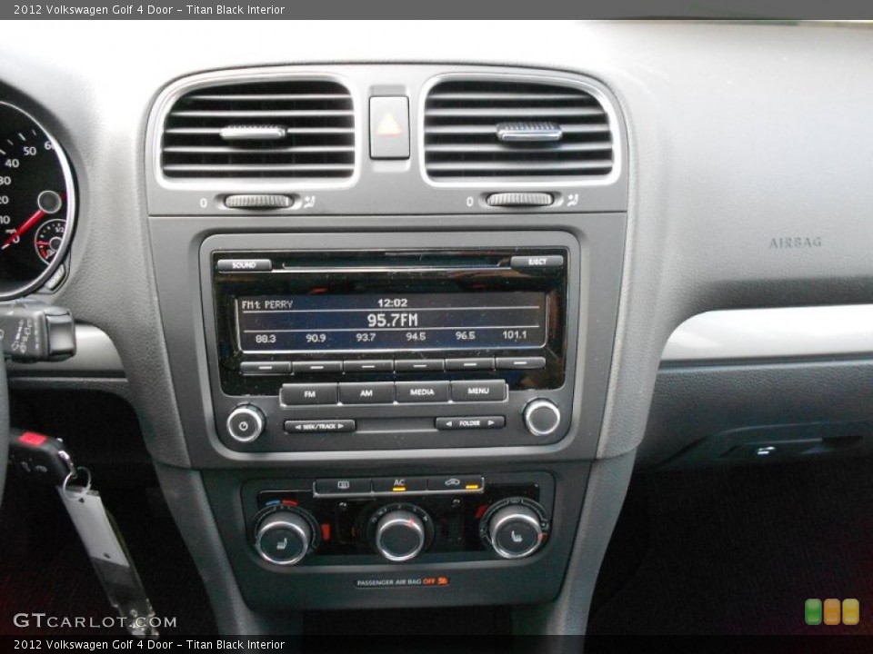 Titan Black Interior Controls for the 2012 Volkswagen Golf 4 Door #55637519