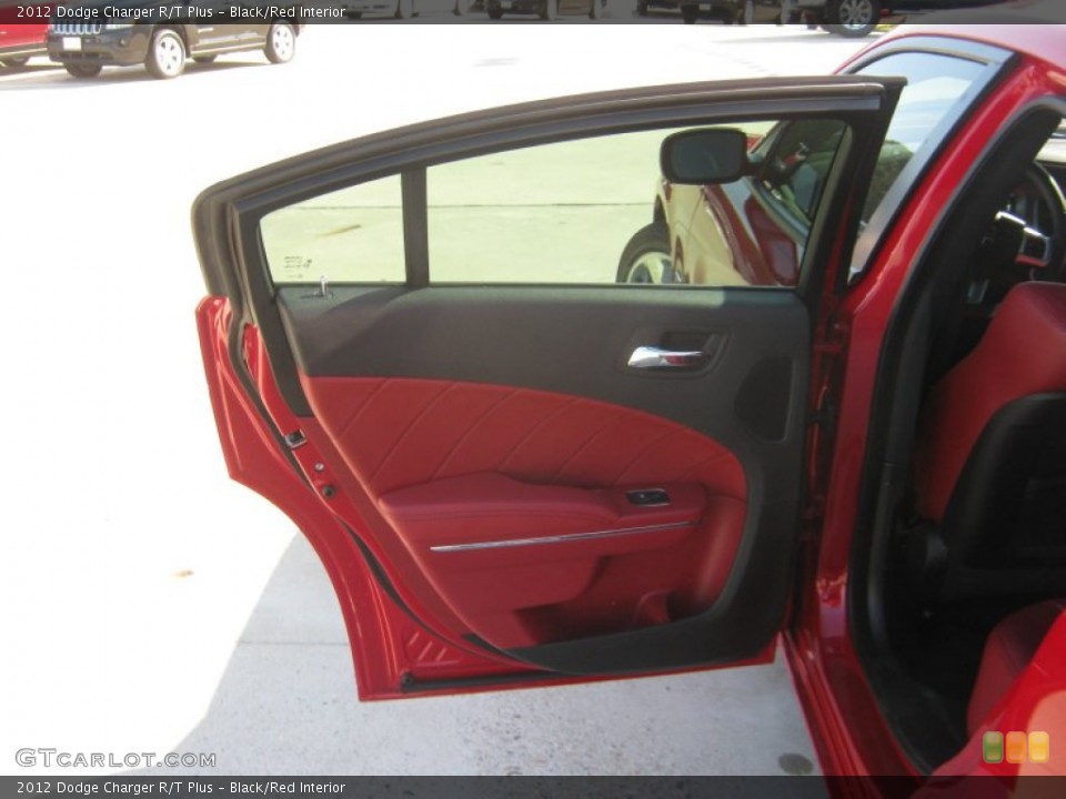 Black/Red Interior Door Panel for the 2012 Dodge Charger R/T Plus #55638551