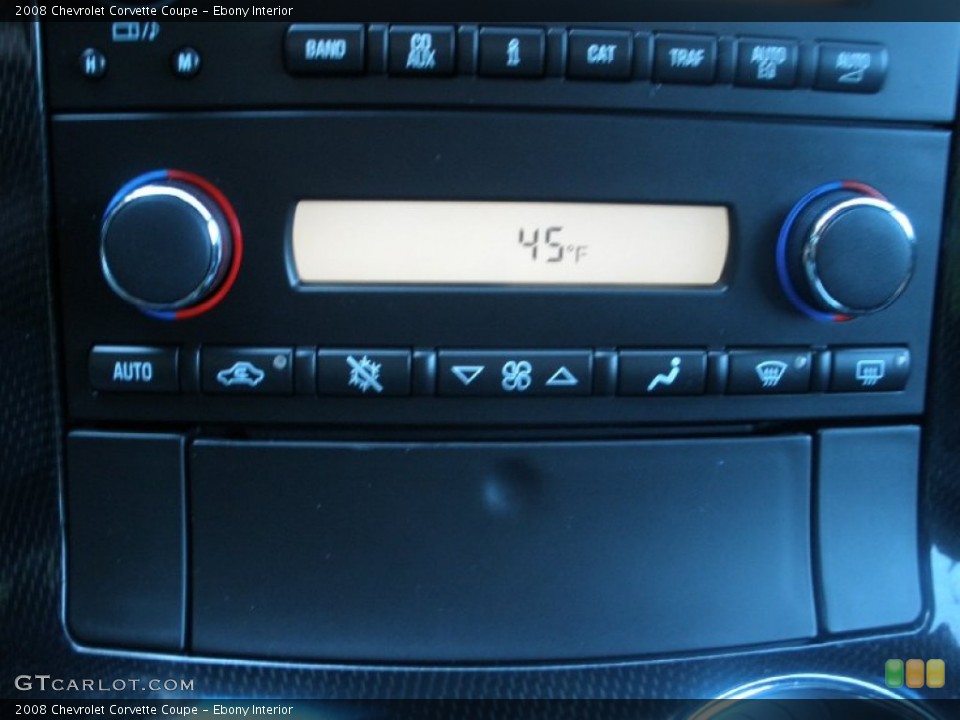 Ebony Interior Controls for the 2008 Chevrolet Corvette Coupe #55640762