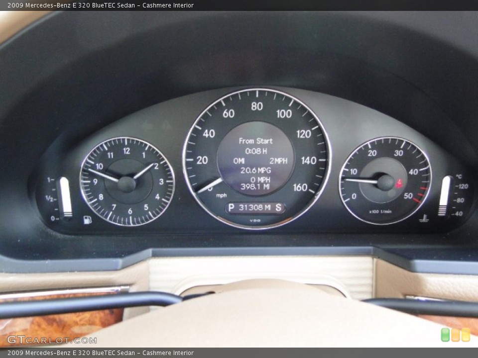 Cashmere Interior Gauges for the 2009 Mercedes-Benz E 320 BlueTEC Sedan #55642016