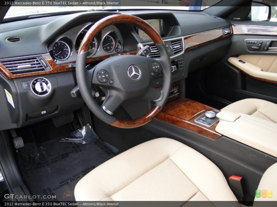 Almond/Black Interior Photo for the 2012 Mercedes-Benz E 350 BlueTEC Sedan #55642706
