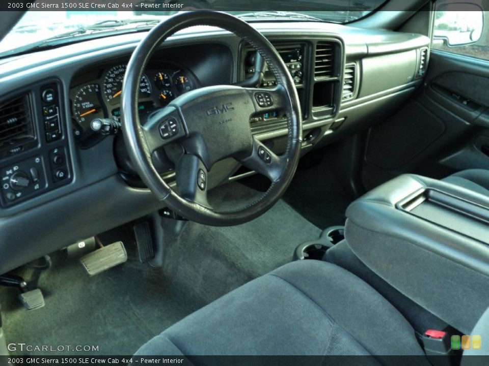 Pewter Interior Prime Interior for the 2003 GMC Sierra 1500 SLE Crew Cab 4x4 #55644845