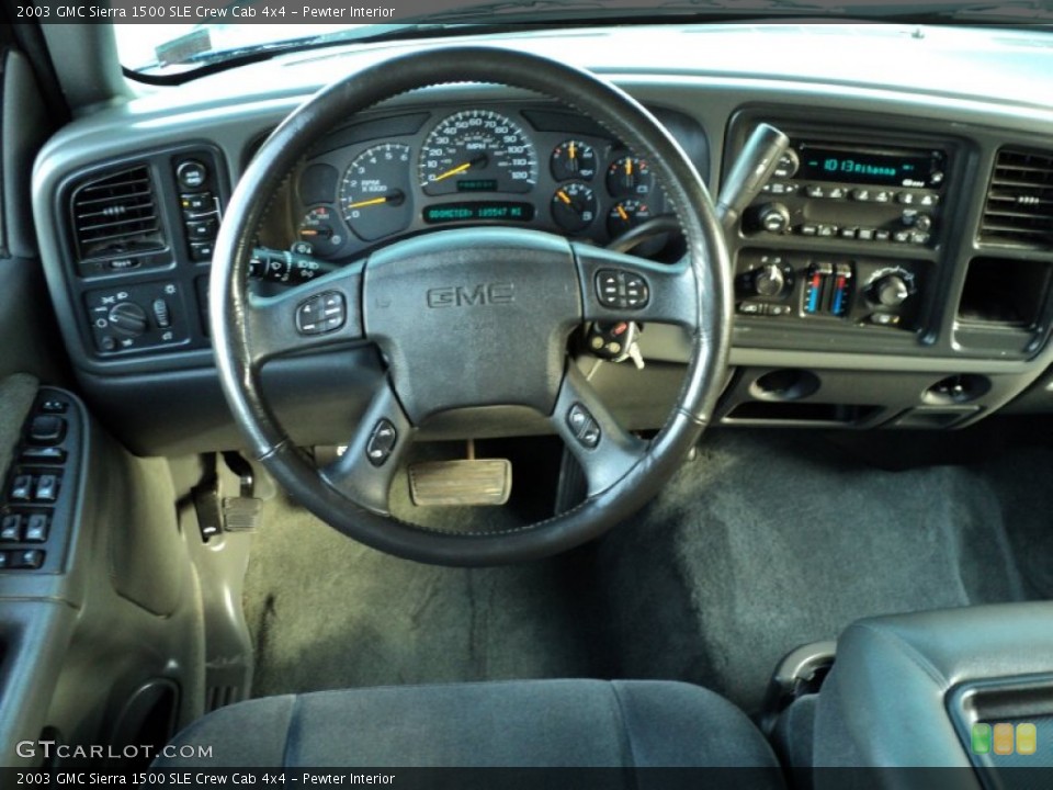 Pewter Interior Dashboard for the 2003 GMC Sierra 1500 SLE Crew Cab 4x4 #55644874