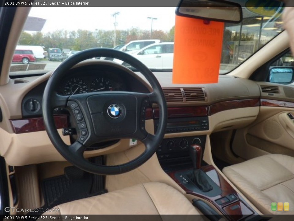 Beige Interior Dashboard for the 2001 BMW 5 Series 525i Sedan #55645276