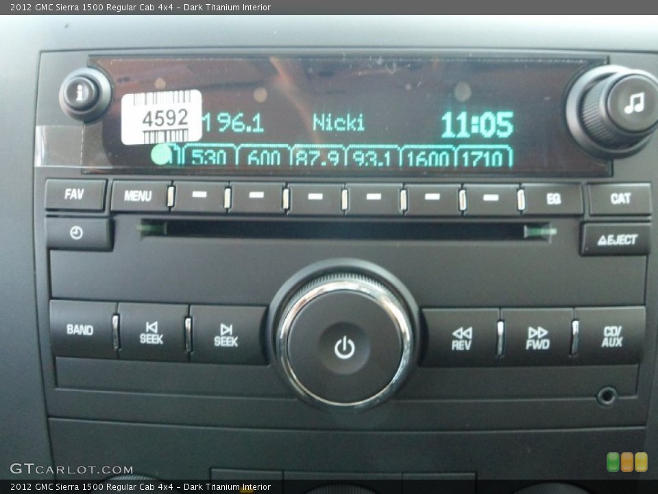 Dark Titanium Interior Audio System for the 2012 GMC Sierra 1500 Regular Cab 4x4 #55649313