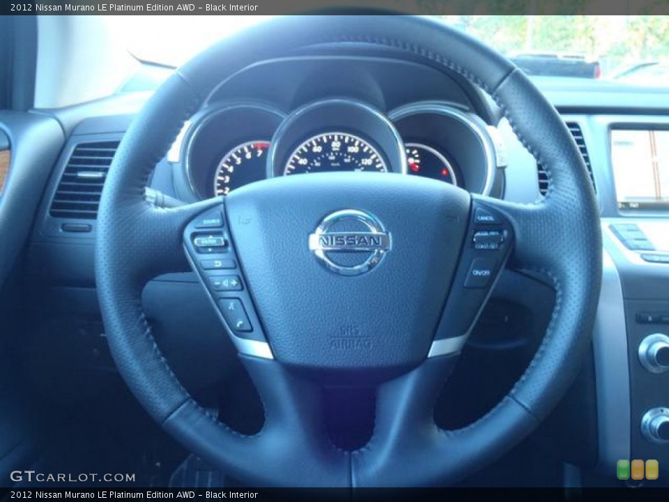 Black Interior Steering Wheel for the 2012 Nissan Murano LE Platinum Edition AWD #55649369