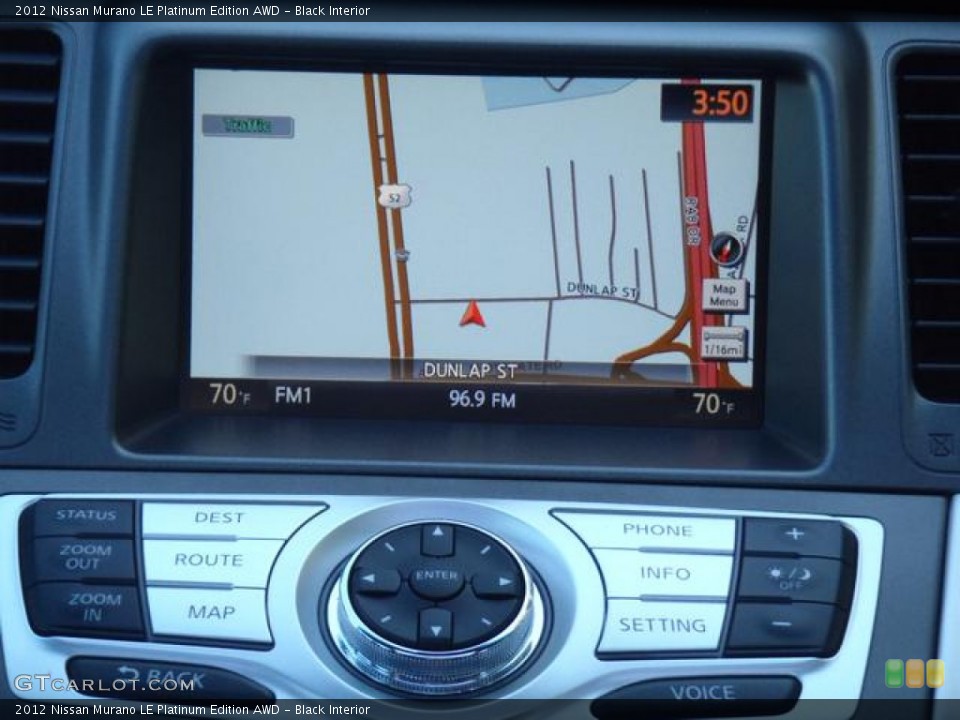Black Interior Navigation for the 2012 Nissan Murano LE Platinum Edition AWD #55649390