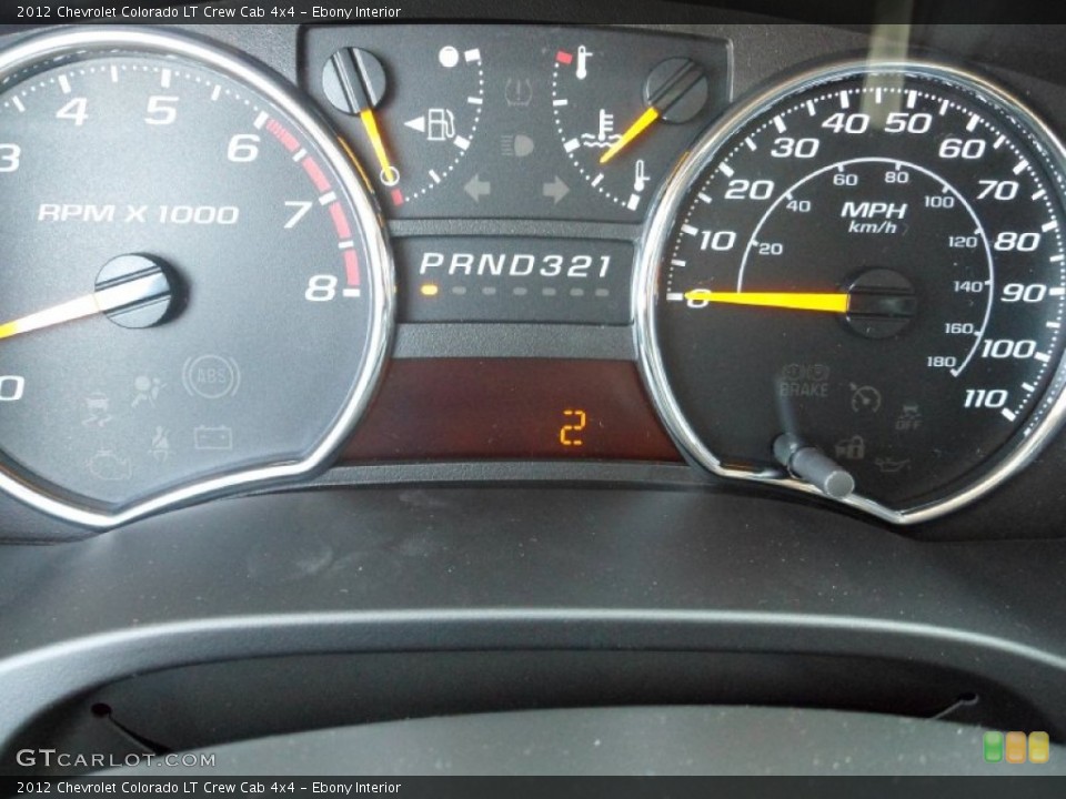 Ebony Interior Gauges for the 2012 Chevrolet Colorado LT Crew Cab 4x4 #55650773