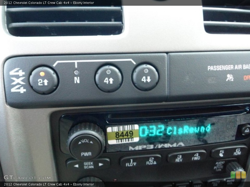 Ebony Interior Controls for the 2012 Chevrolet Colorado LT Crew Cab 4x4 #55650779