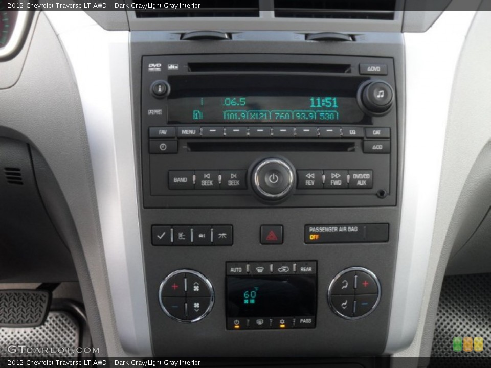 Dark Gray/Light Gray Interior Audio System for the 2012 Chevrolet Traverse LT AWD #55651652