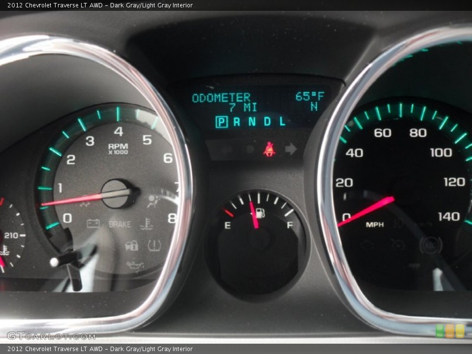 Dark Gray/Light Gray Interior Gauges for the 2012 Chevrolet Traverse LT AWD #55651670