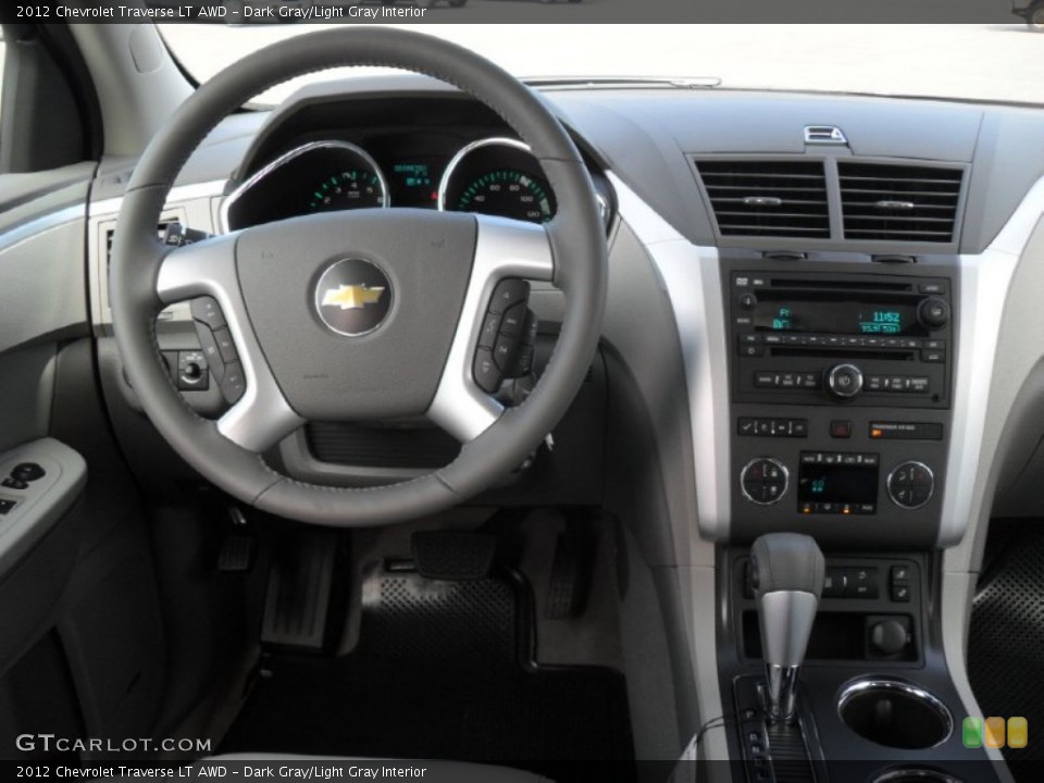 Dark Gray/Light Gray Interior Dashboard for the 2012 Chevrolet Traverse LT AWD #55651688