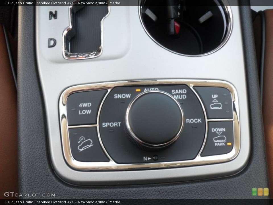 New Saddle/Black Interior Controls for the 2012 Jeep Grand Cherokee Overland 4x4 #55653597