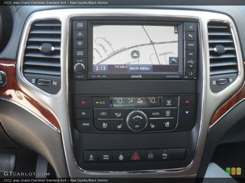 New Saddle/Black Interior Controls for the 2012 Jeep Grand Cherokee Overland 4x4 #55653602
