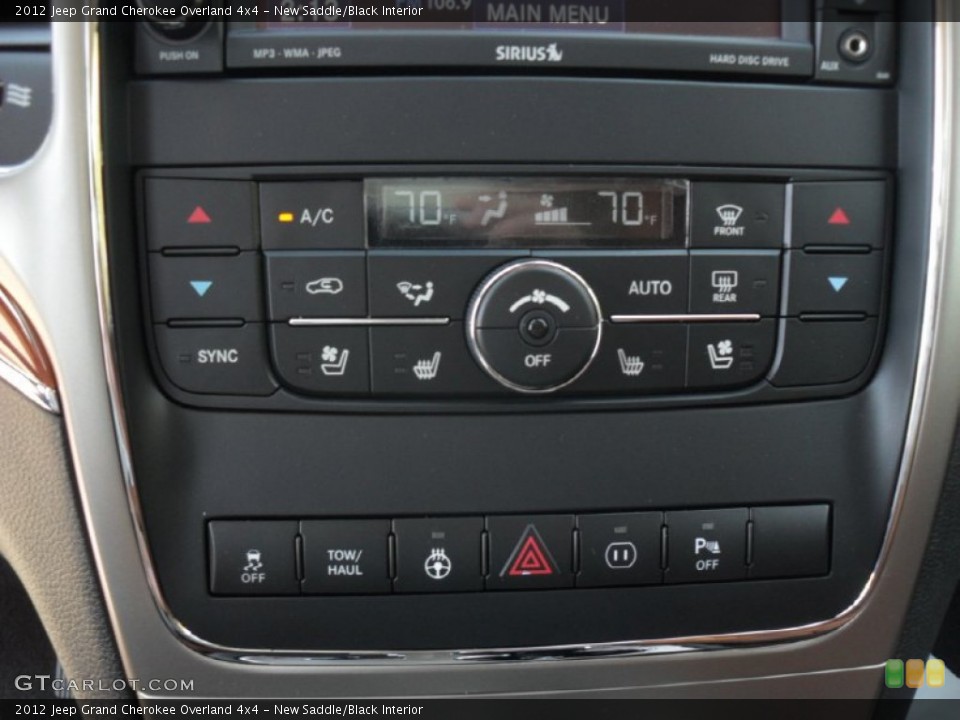 New Saddle/Black Interior Controls for the 2012 Jeep Grand Cherokee Overland 4x4 #55653608