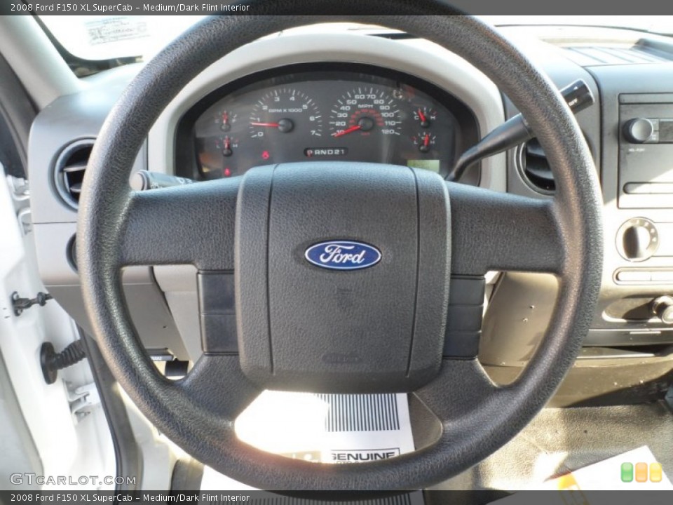 Medium/Dark Flint Interior Steering Wheel for the 2008 Ford F150 XL SuperCab #55653941