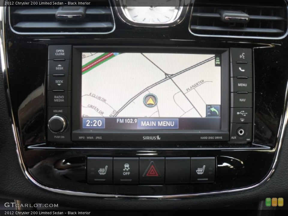 Black Interior Navigation for the 2012 Chrysler 200 Limited Sedan #55654692