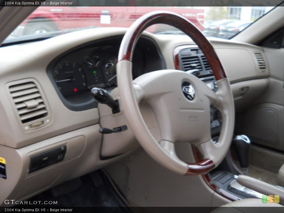 Beige Interior Steering Wheel for the 2004 Kia Optima EX V6 #55655867