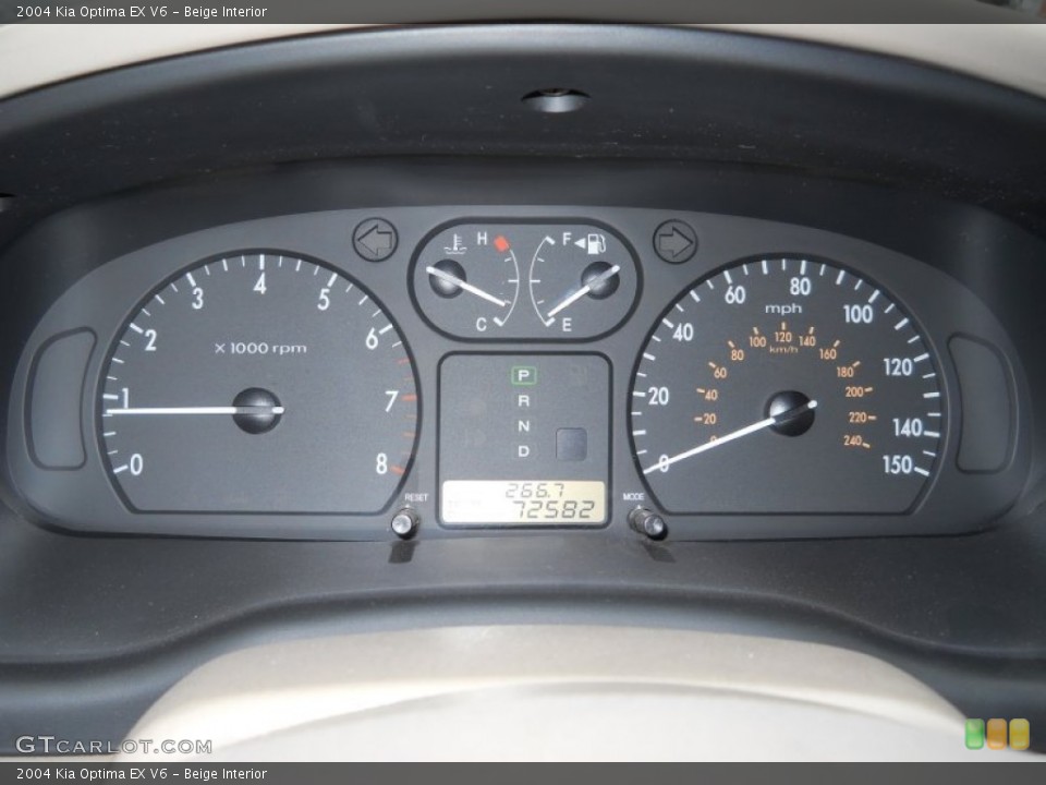 Beige Interior Gauges for the 2004 Kia Optima EX V6 #55655885