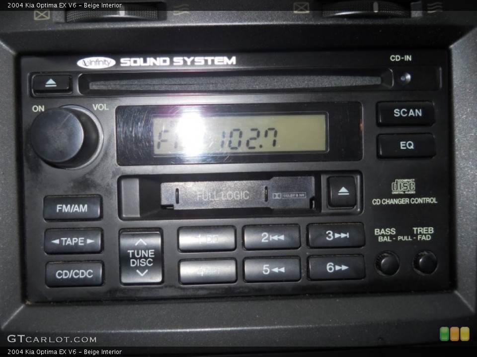 Beige Interior Audio System for the 2004 Kia Optima EX V6 #55655900