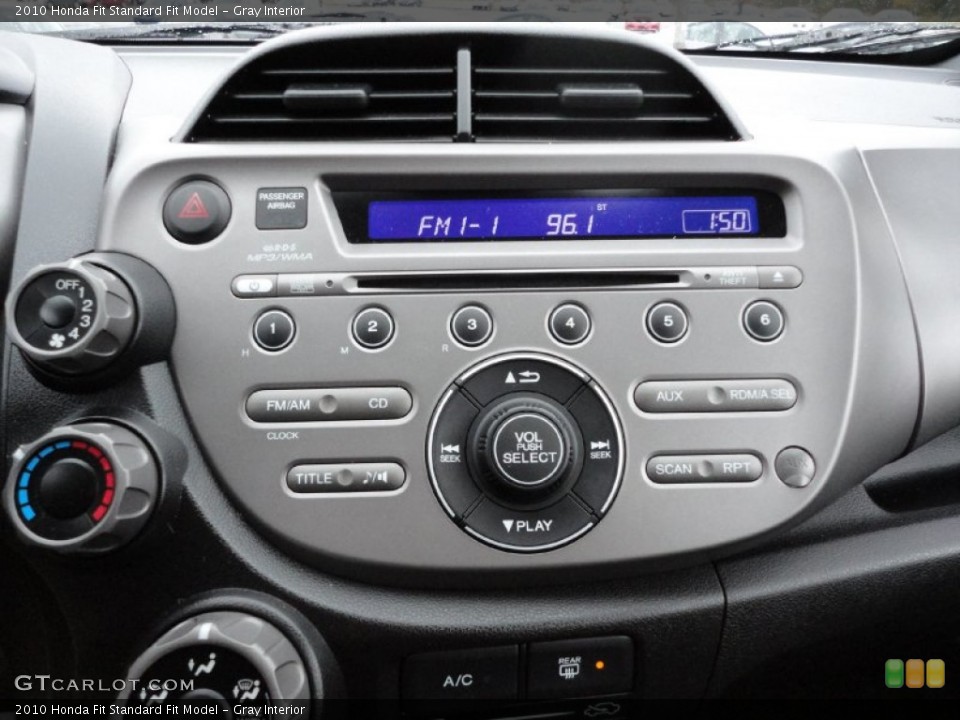 Gray Interior Controls for the 2010 Honda Fit  #55656296