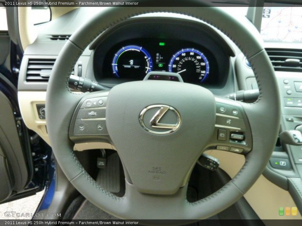Parchment/Brown Walnut Interior Steering Wheel for the 2011 Lexus HS 250h Hybrid Premium #55657190
