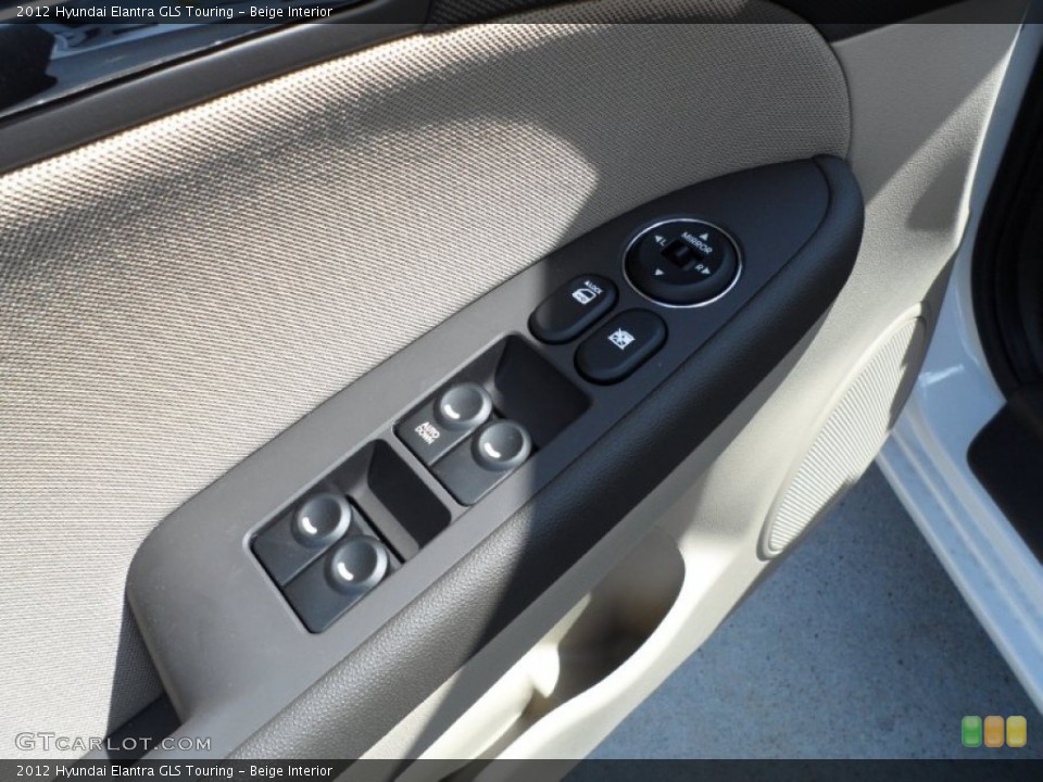 Beige Interior Controls for the 2012 Hyundai Elantra GLS Touring #55658807