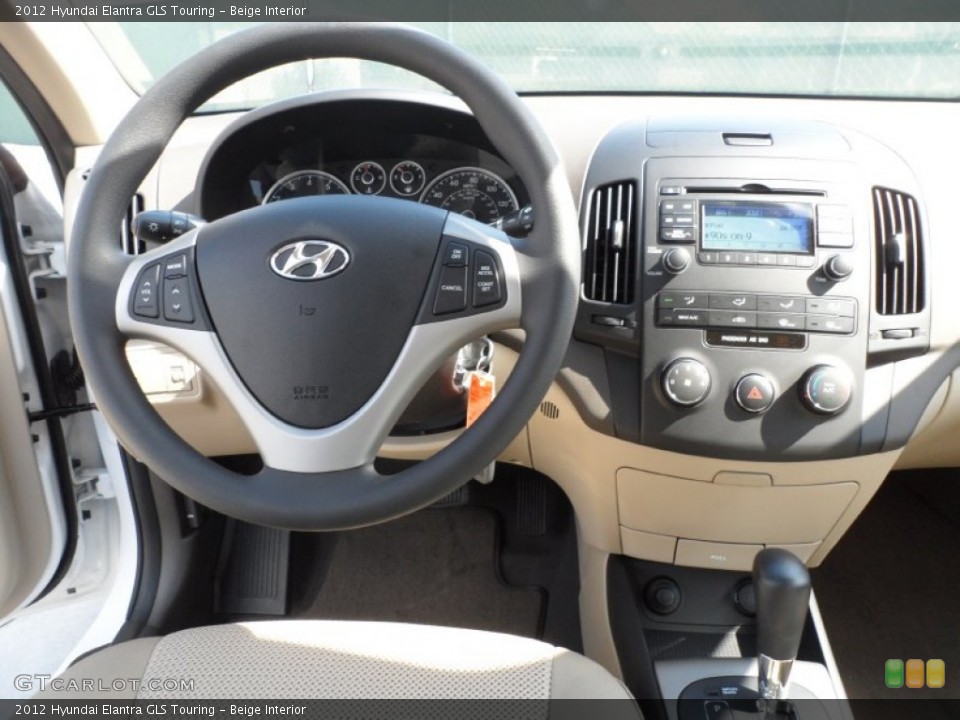 Beige Interior Dashboard for the 2012 Hyundai Elantra GLS Touring #55658836