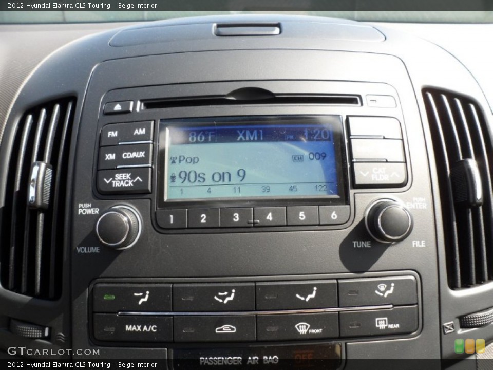 Beige Interior Audio System for the 2012 Hyundai Elantra GLS Touring #55658852