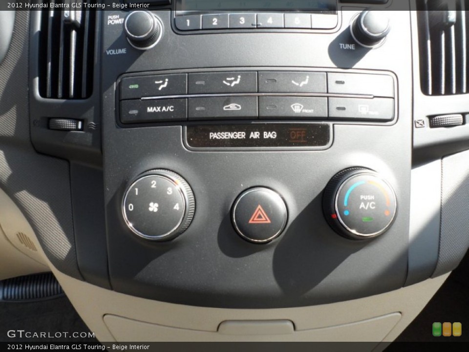 Beige Interior Controls for the 2012 Hyundai Elantra GLS Touring #55658862