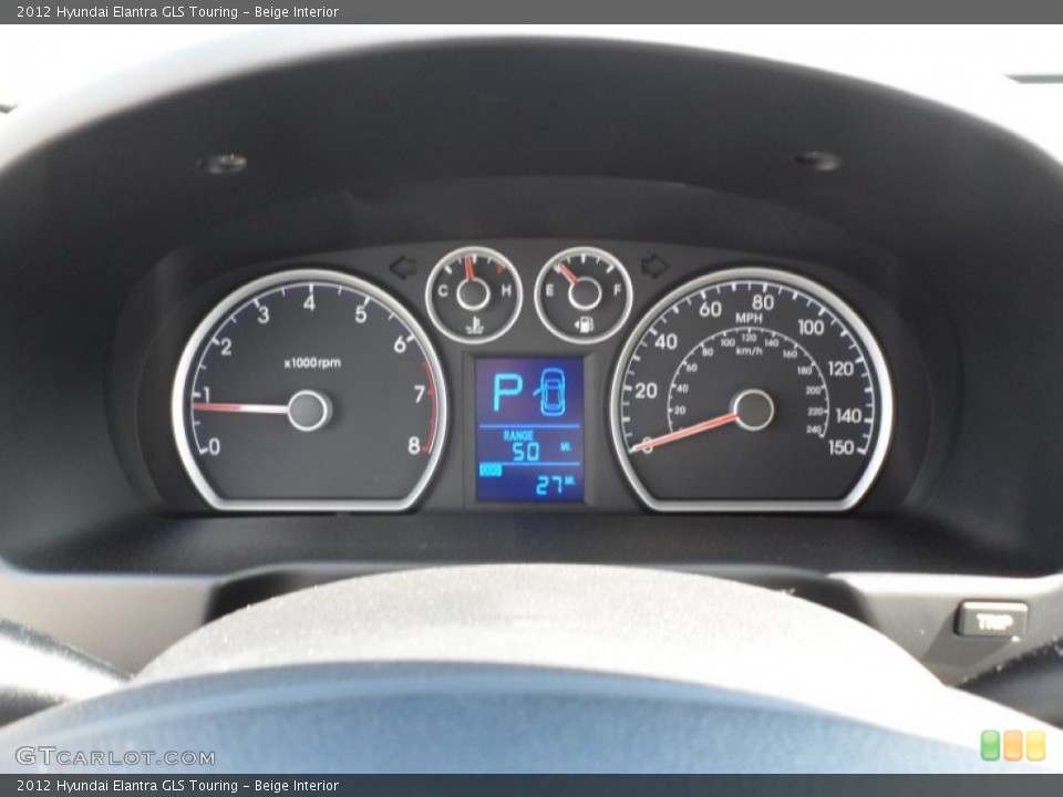 Beige Interior Gauges for the 2012 Hyundai Elantra GLS Touring #55658887