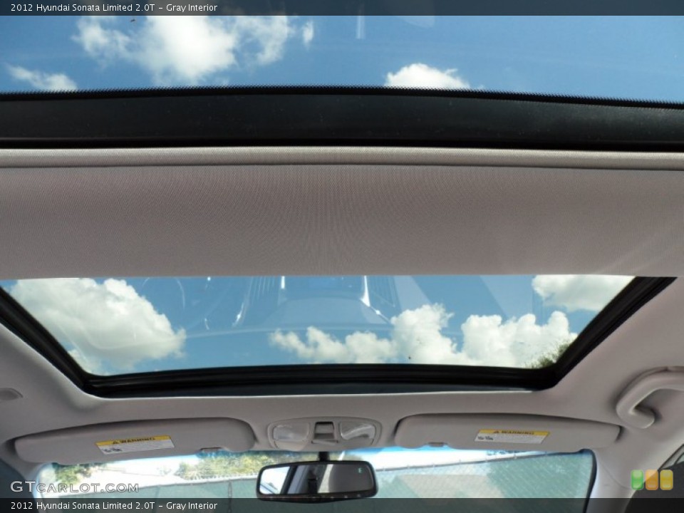 Gray Interior Sunroof for the 2012 Hyundai Sonata Limited 2.0T #55659477