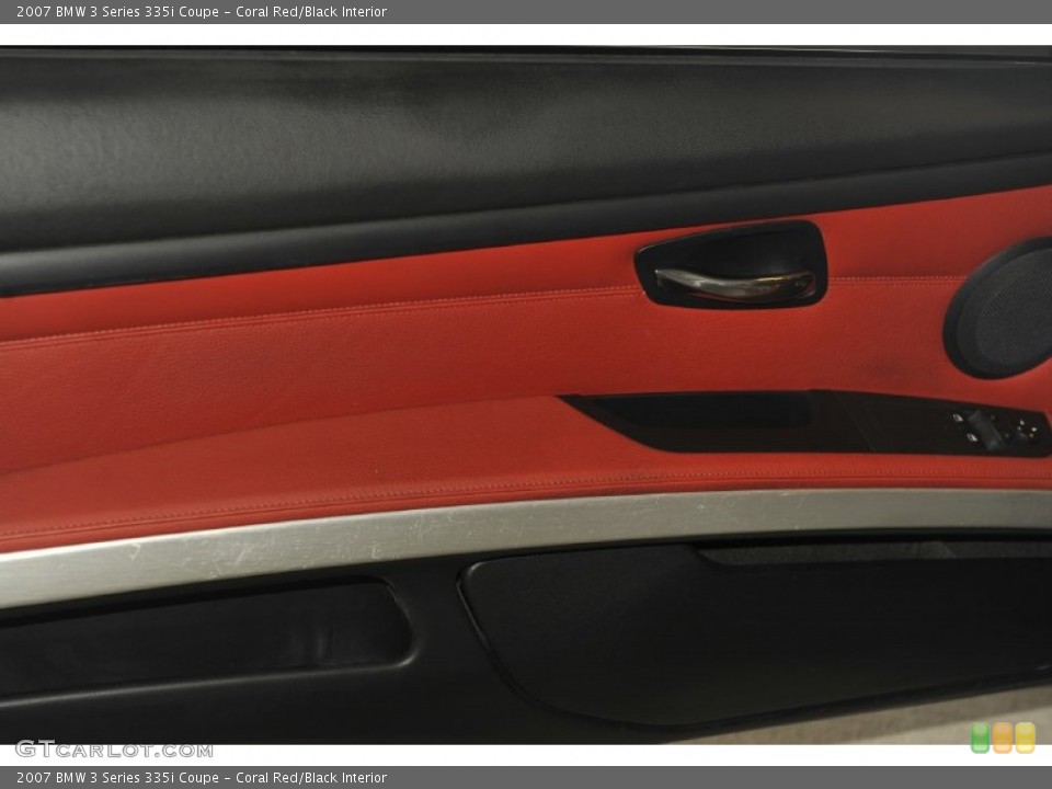 Coral Red/Black Interior Door Panel for the 2007 BMW 3 Series 335i Coupe #55660013