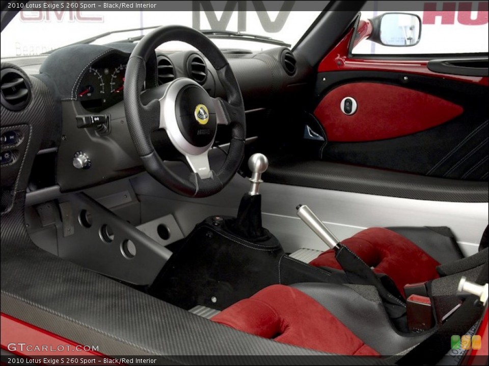 Black/Red Interior Photo for the 2010 Lotus Exige S 260 Sport #55660688
