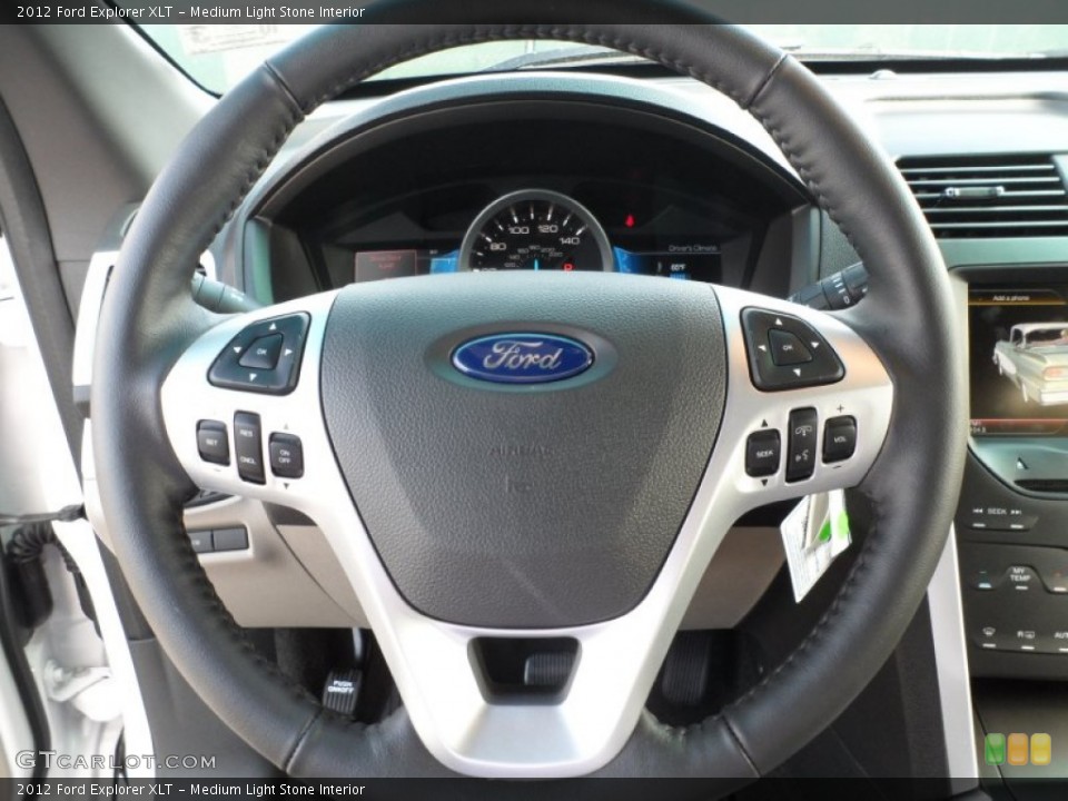 Medium Light Stone Interior Steering Wheel for the 2012 Ford Explorer XLT #55662372