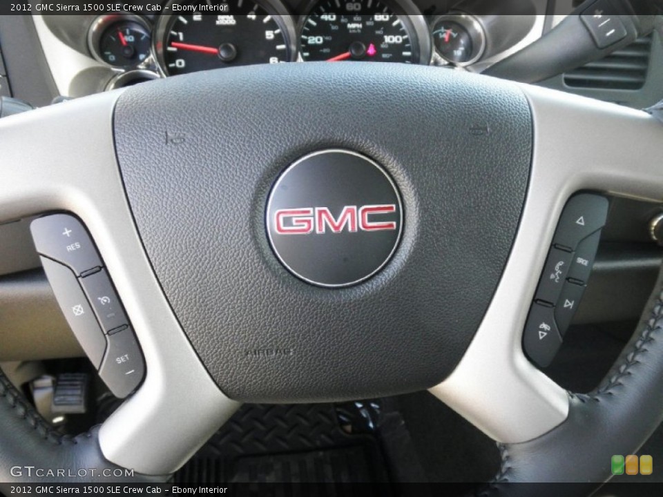 Ebony Interior Steering Wheel for the 2012 GMC Sierra 1500 SLE Crew Cab #55664114