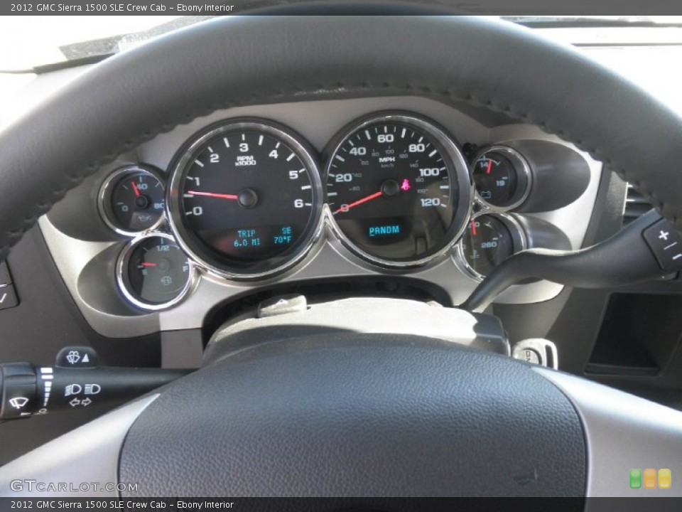 Ebony Interior Gauges for the 2012 GMC Sierra 1500 SLE Crew Cab #55664125