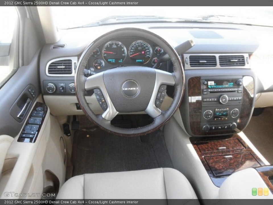 Cocoa/Light Cashmere Interior Dashboard for the 2012 GMC Sierra 2500HD Denali Crew Cab 4x4 #55664455
