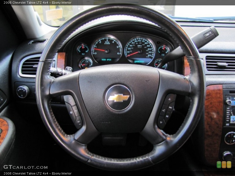Ebony Interior Steering Wheel for the 2008 Chevrolet Tahoe LTZ 4x4 #55665007