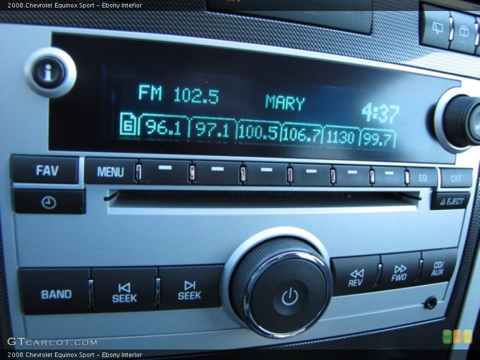 Ebony Interior Audio System for the 2008 Chevrolet Equinox Sport #55665496
