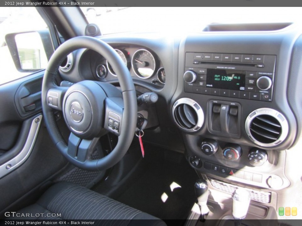 Black Interior Dashboard for the 2012 Jeep Wrangler Rubicon 4X4 #55666084