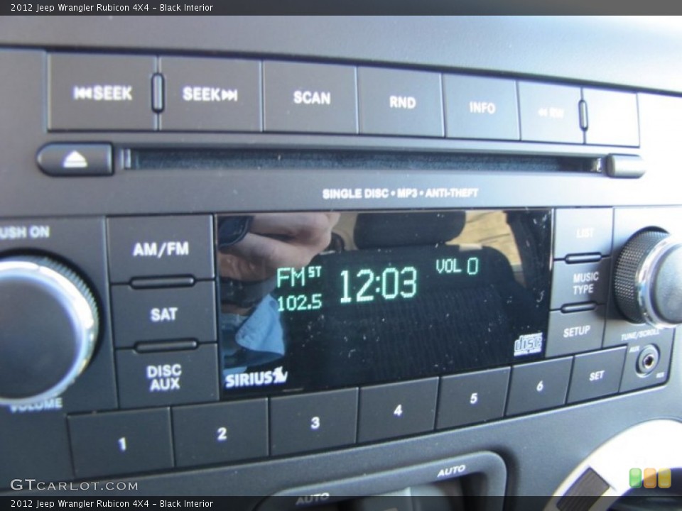 Black Interior Audio System for the 2012 Jeep Wrangler Rubicon 4X4 #55666111