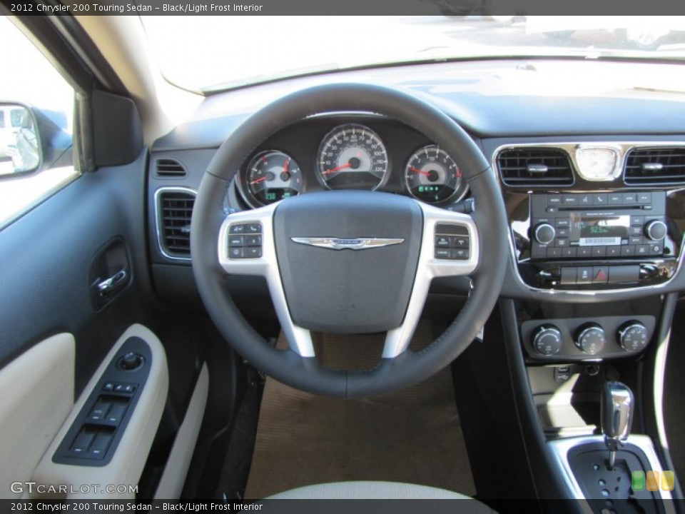 Black/Light Frost Interior Steering Wheel for the 2012 Chrysler 200 Touring Sedan #55666642