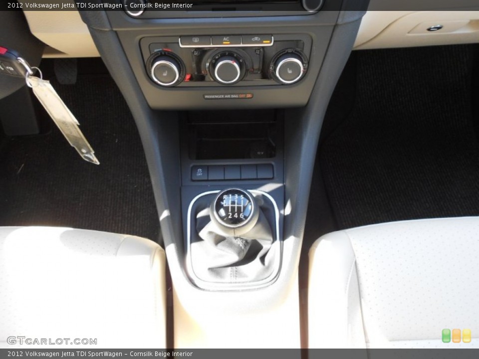 Cornsilk Beige Interior Transmission for the 2012 Volkswagen Jetta TDI SportWagen #55669405
