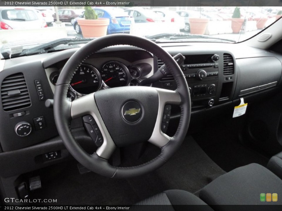 Ebony Interior Dashboard for the 2012 Chevrolet Silverado 2500HD LT Extended Cab 4x4 #55669770